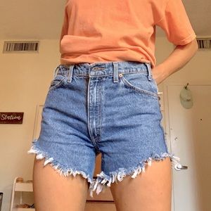 90’s Vintage Orange Tab Levi’s Handmade Shorts
